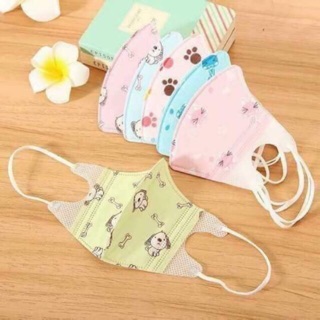 Set 5 khẩu trang giấy chống bụi,kháng khuẩn cho bé sơ sinh-6 tuổi