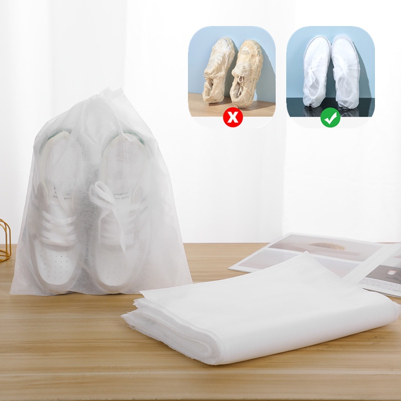 Set 5 Túi Rút Đựng Giày Bằng Vải Không Dệt Tiết Kiệm Không Gian