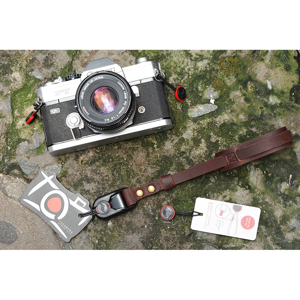 Dây Đeo Tay Handstrap Máy Ảnh Da Bò Handmade Móc Peak Design Chính Hãng TA5033