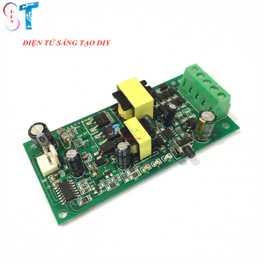 Mạch UPS DY – 465 Dự Phòng 12VDC Lên 220VAC Cho Đèn LED 7W – 26W Tự Động Sạc Cho Pin 12V