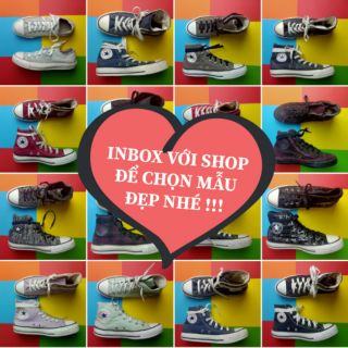 [Full box+tặng tất+tặng dây] Giày converse 2hand chính hãng giá siêu rẻ, cam kết hàng real cond đẹp