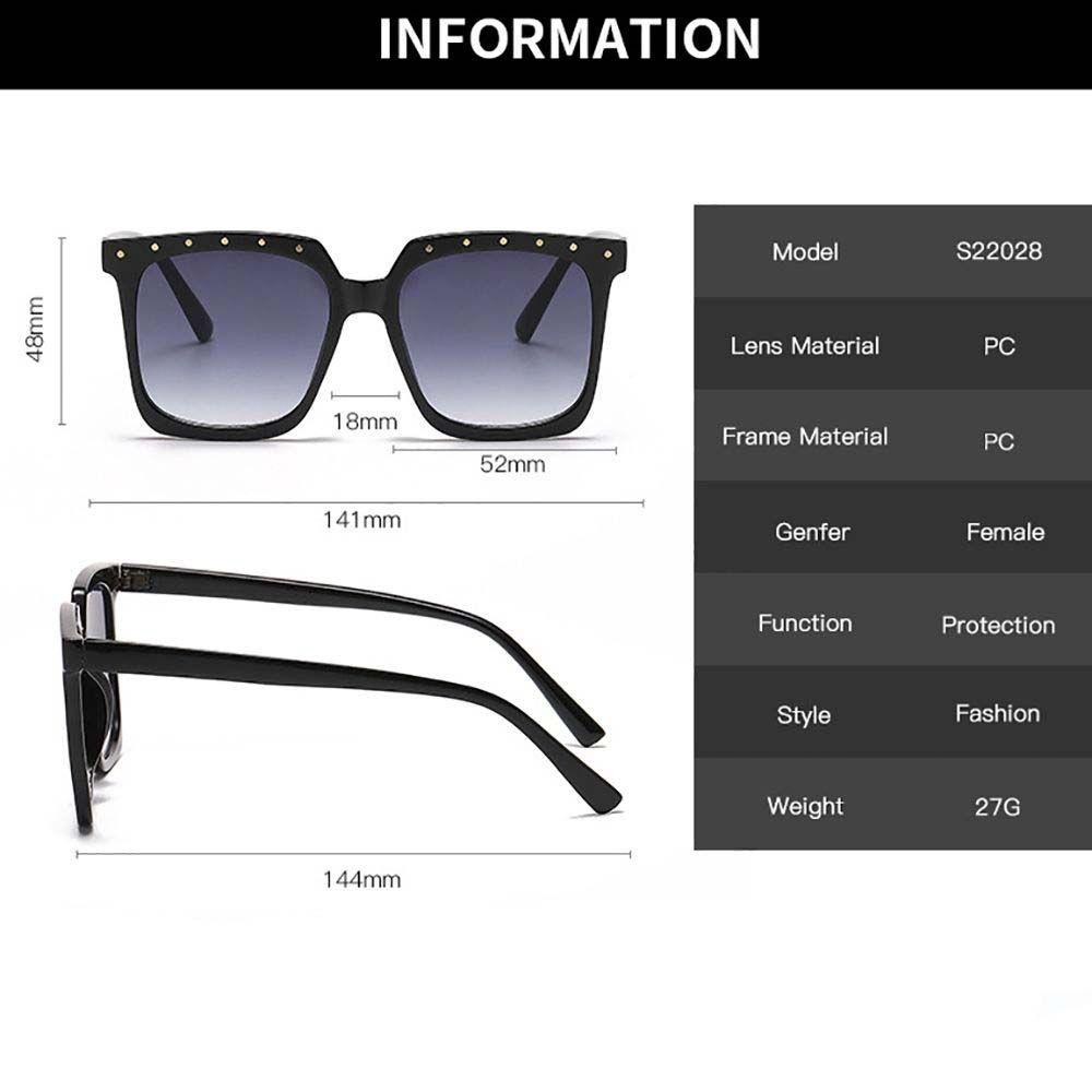 Kính Mát Gọng Vuông Chống Bức Xạ Màu Sắc Gradient Phong Cách Hàn Quốc Cho Nam Và Nữ