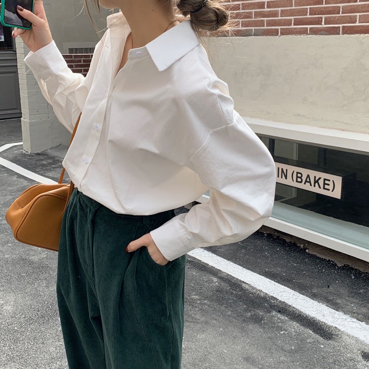 Áo Sơ Mi Nữ Dài Tay Trễ Vai Thời Trang Hàn