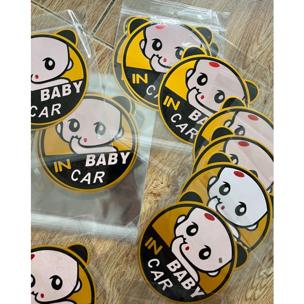 Decal Baby In Car Trang Trí Ô Tô Xe Hơi ngộ nghĩnh - decal dán trang trí ô tô BABY IN CAR