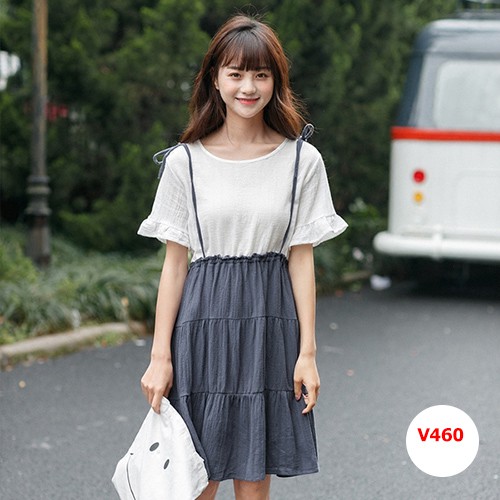 Váy buộc dây vai V460