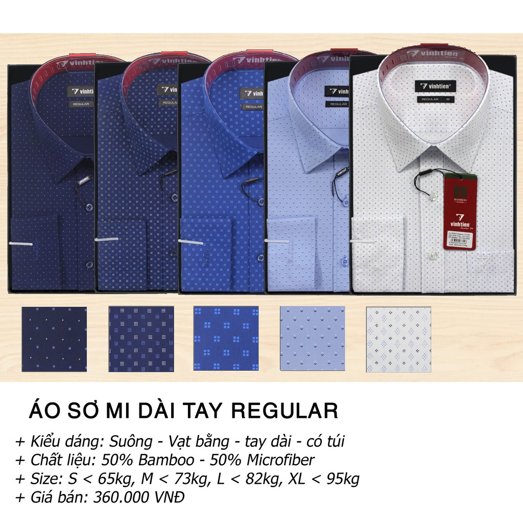 Áo Sơ Mi Nam Dài Tay Vạt Bằng Bamboo Vĩnh Tiến 415 - in họa tiết