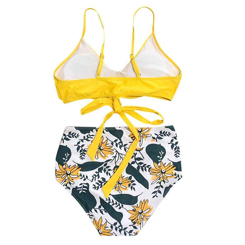 Bikini 2 Mảnh Lưng Cao Đan Dây Chéo Cho Nữ