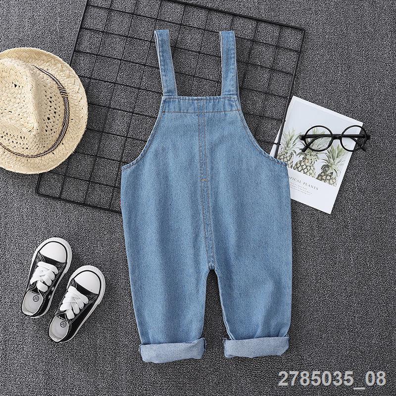 💕Hld KIDS✨๑♀Quần yếm Denim mỏng thời trang mùa thu cho bé trai