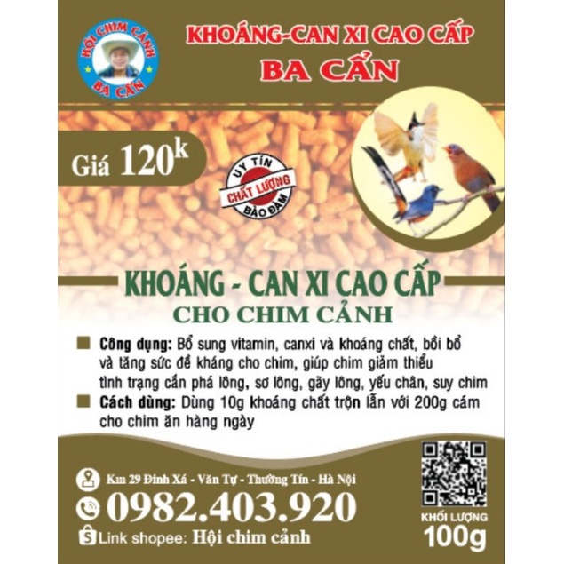 khoáng canxi cao cấp (Ba Cẩn)