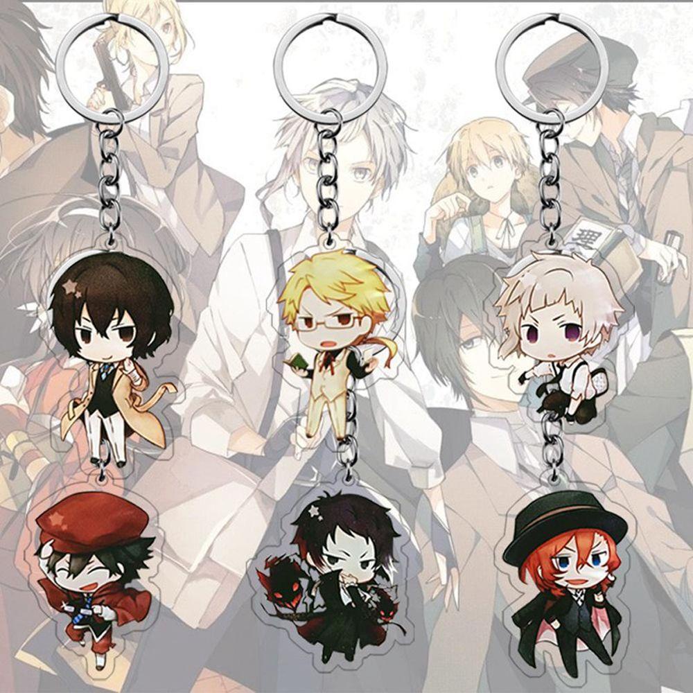 Móc Khóa Trong Suốt Hai Mặt Hình Chú Chó Hoạt Hình MMLUCK Bungo Stray Dogs