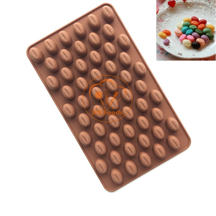 Khuôn Silicon làm thạch rau câu, chocolate, làm bánh 55 Hạt Cà Phê Nhí