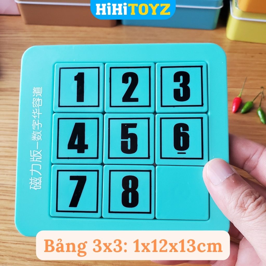 Klotski Bảng Trượt Số Từ Tính cho bé, Đồ chơi xếp số nam châm giáo dục sớm cho trẻ HiHiTOYZ