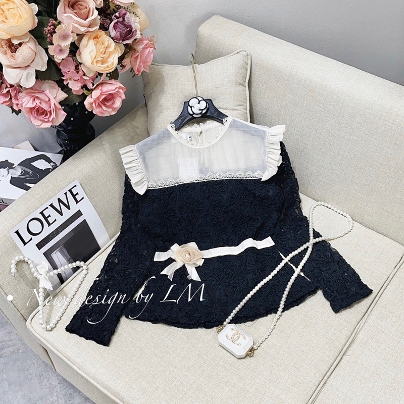 Áo ren peplum kèm tag