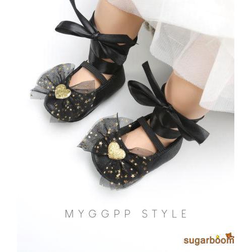 Giày công chúa thắt nơ đế mềm cho bé gái