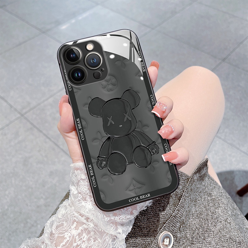 Ốp Điện Thoại In Hình Hoa / Gấu / Báo Thời Trang Cho iPhone 14 13 12 11 Pro Max X XS XR 8 7 6 Plus