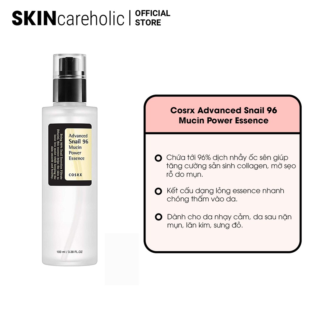 Dưỡng Chất Làm Dịu Da Cosrx Advanced Snail 96 Mucin Power Essence