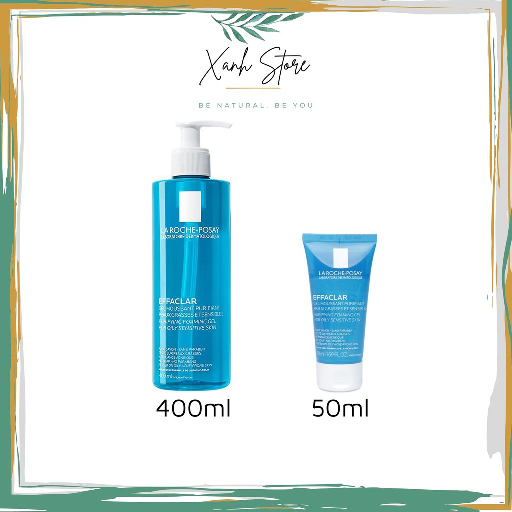 Sữa Rửa Mặt La Roche-Posay 2 Size Dành Cho Da Dầu, Da Nhạy Cảm Chai 50ml-200ml-400ml