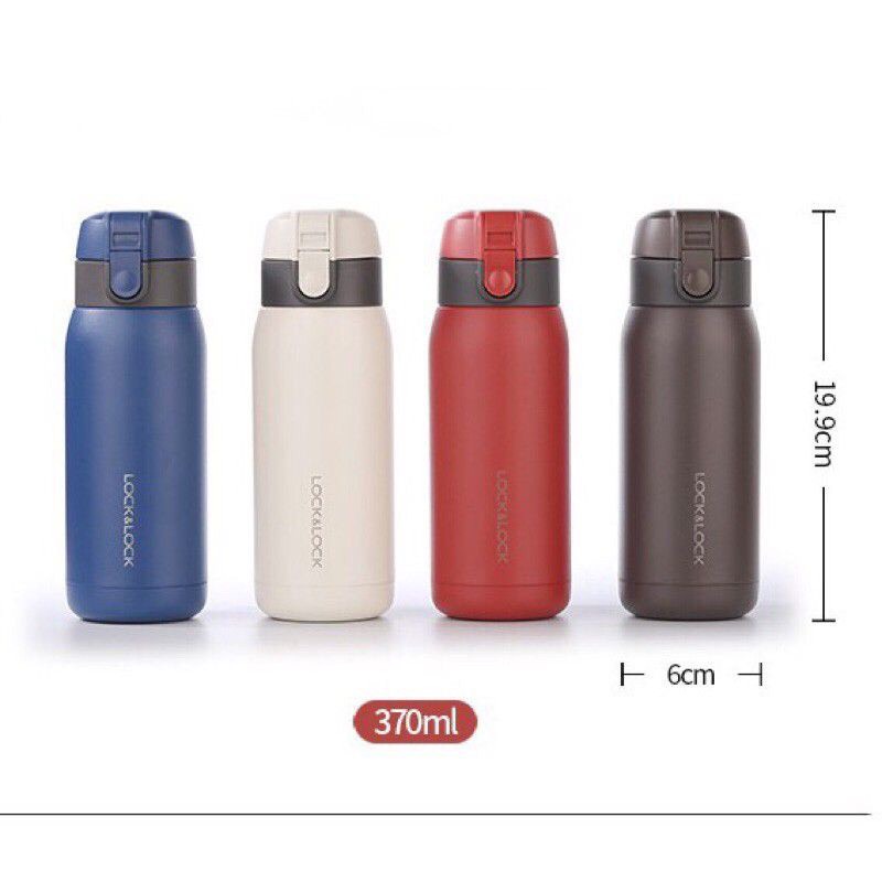 Bình giữ nhiệt Lock&lock LHC3233 có dây treo, quai xách, nút ấn 370ml nhỏ gọn