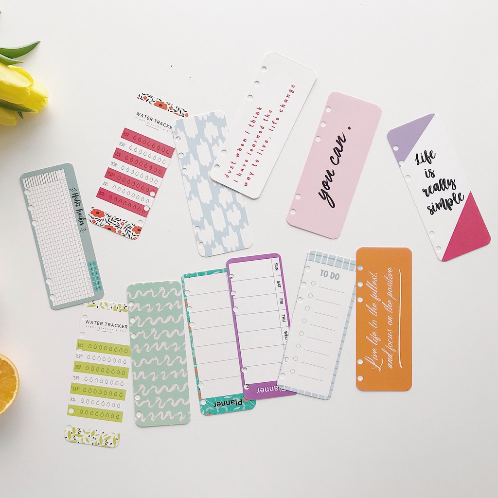 [QUÀ TẶNG] Combo 8 Tag sổ còng Crabit - Tag trang trí, tag planner, tracker - Tag Binder