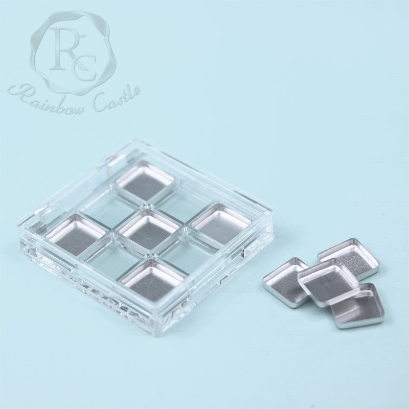 Hộp rỗng trong suốt 17mm kèm 9 ô nhỏ chuyên dụng để đựng mỹ phẩm (có bán lẻ)