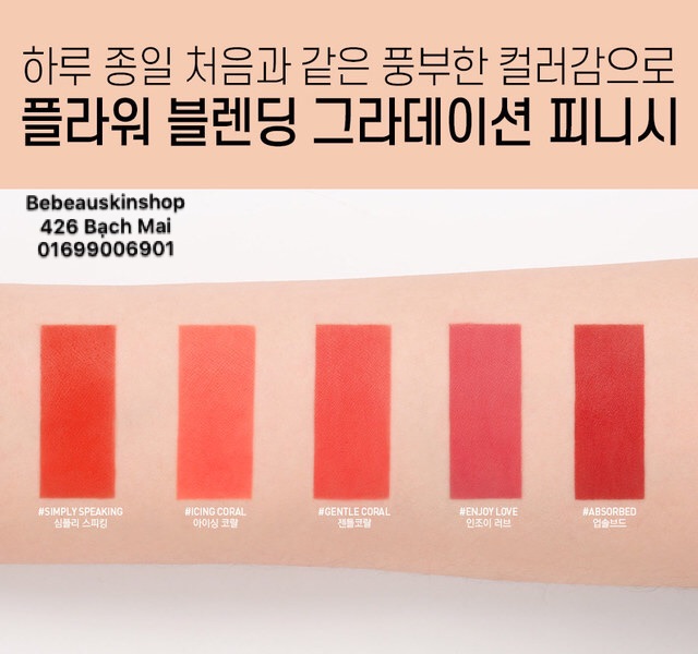 ( 5 màu mới 2018) Son kem 3ce velvet lip tint