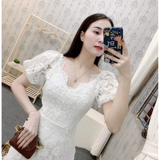 Váy ren nổi cao cấp