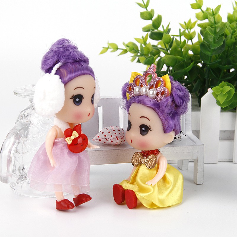 Búp bê chibi có móc khóa treo cặp xinh xắn 12cm  loại móc xịn - mẫu 4