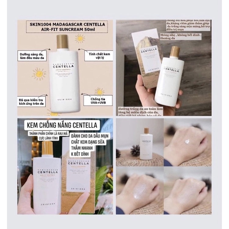 Kem Chống Nắng Rau Má Skin1004 Cho Da Nhạy Cảm 50ml