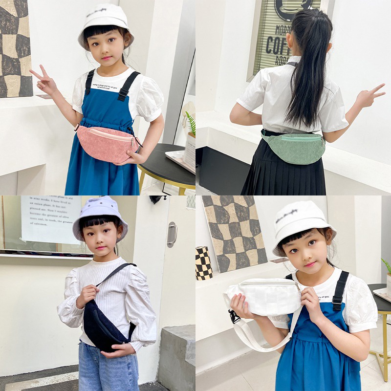 Túi Đeo Chéo Họa Tiết Ô Vuông Thời Trang Cho Bé Ví