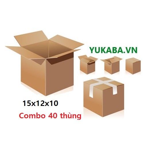 HL - Combo 40 thùng hộp carton 15x12x10