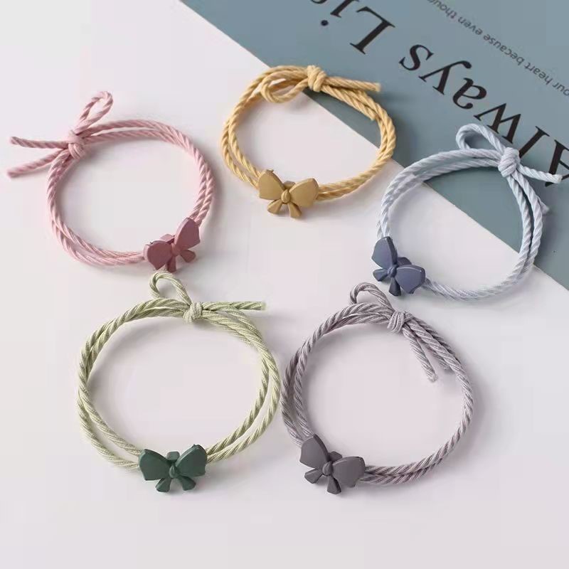 Dây Cột Tóc Cao Su Cỡ Nhỏ Phối Nơ Dễ Thương