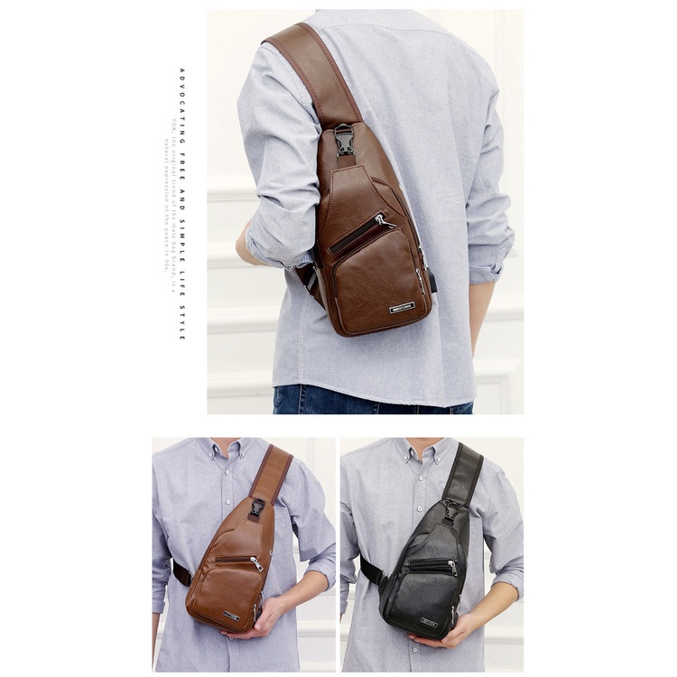 Túi Đeo Chéo Ngực Đa Năng Thời Trang Cho Nam