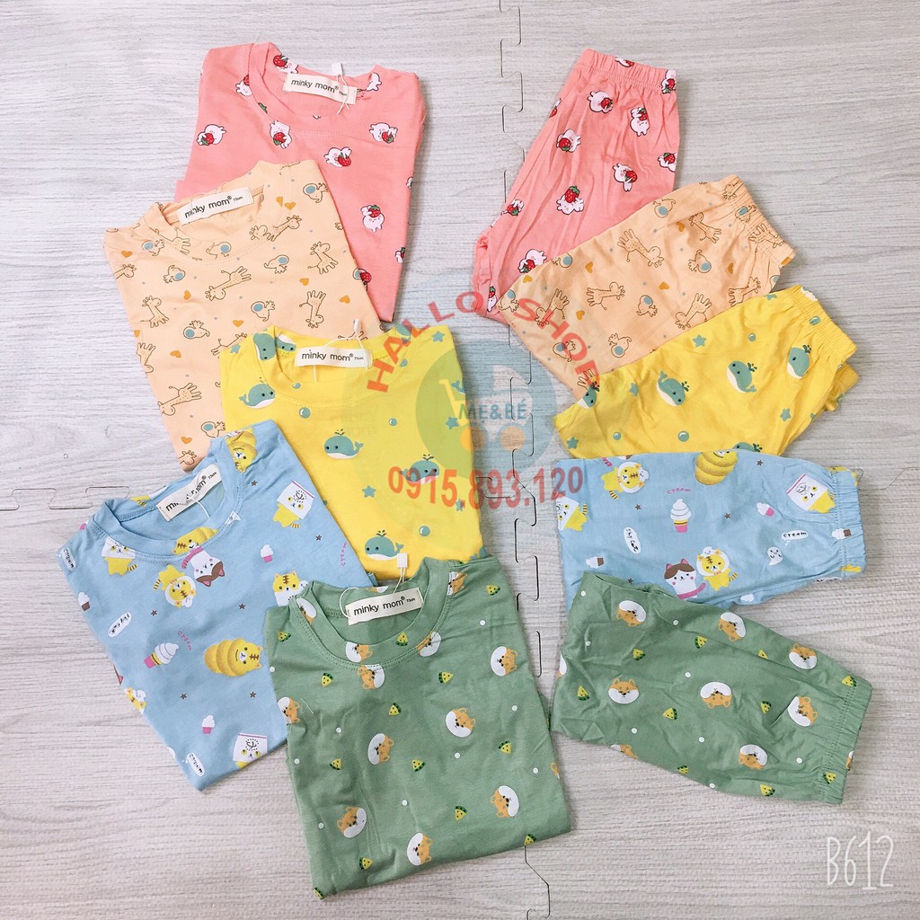 Bộ Minky Mon thun lạnh dài tay cho bé