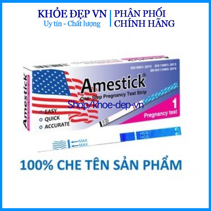 Que thử thai HCG nhanh chóng , tiện lợi, chính xác 1 que (che tên khi giao hàng)