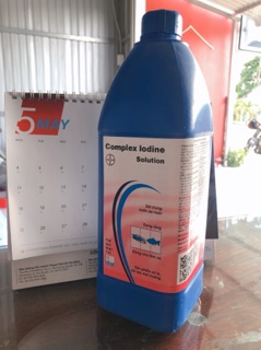 Diệt khuẩn bể cá - iodine bayer - chai 1lít
