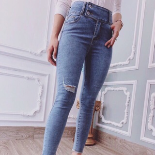 Quần Jean lưng cao chuẩn đẹp lẻ = sỉ chụp thật