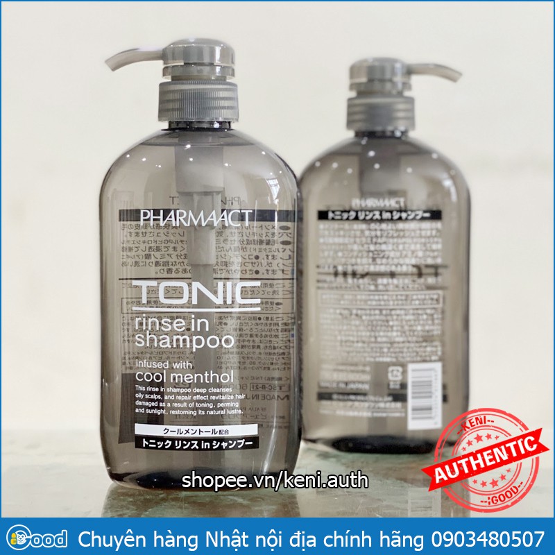Dầu gội nam Tonic Pharmaact Nhật Bản 550ml (mẫu mới)