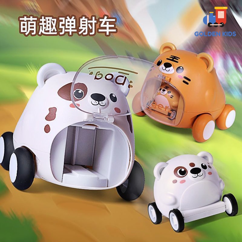 Xe đồ chơi chạy đà hình con vật gồm 2 xe mẹ con vui nhộn