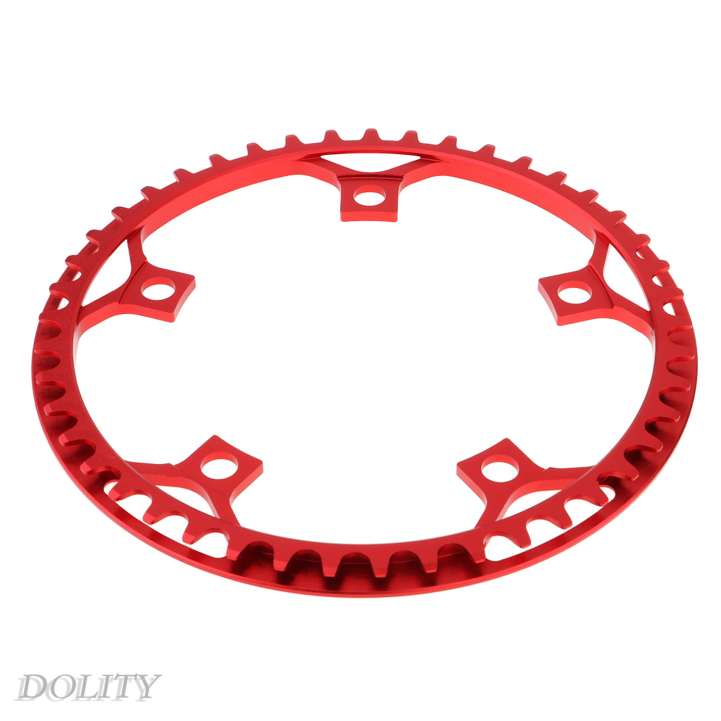 [DOLITY]45T 47T 53T 56T 58T Chainring 130 BCD Single Speed Chain Ring Red 45T