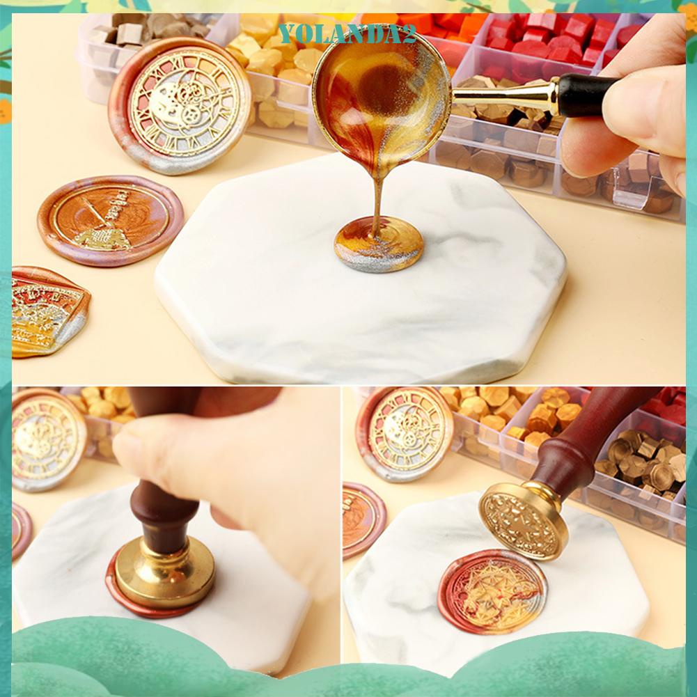 Set 100 Hạt Đóng Dấu Bát Giác Phong Cách Retro