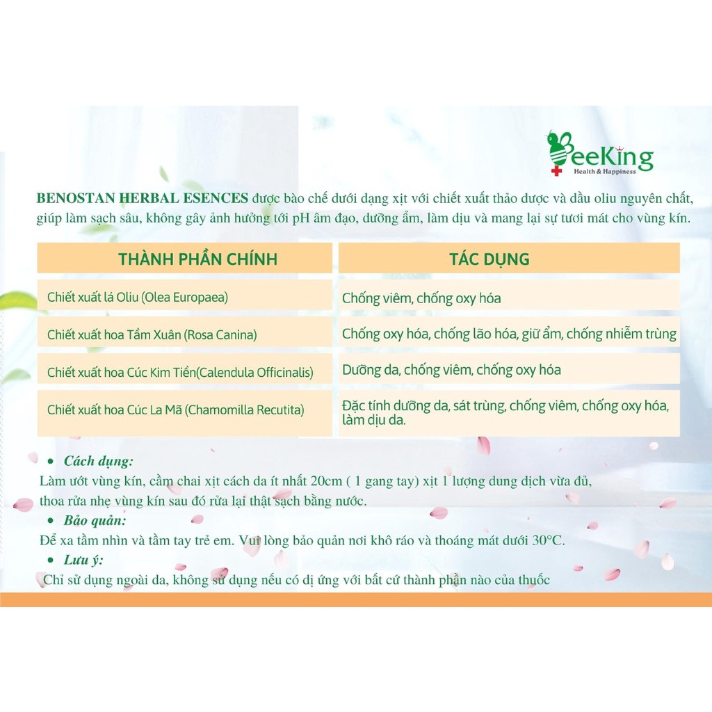 Xịt Phụ Khoa Thảo Dược Chai 100ML Herbal Esences Hy Lạp Ngăn Ngừa Khí Hư, Huyết Trắng, Mùi Hô