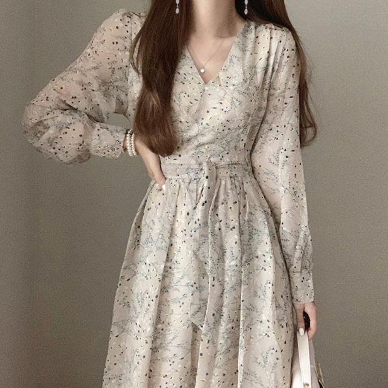 Váy voan hoa nhí vintage, Ảnh thật 3 hình cuối( sẵn XL)