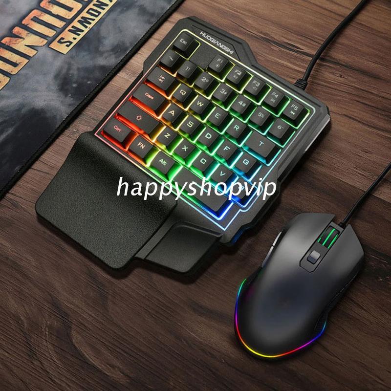 Bàn Phím Cơ Một Tay Màu RGB Có Đèn Nền Mini Tiện Dụng Cho PC PS4