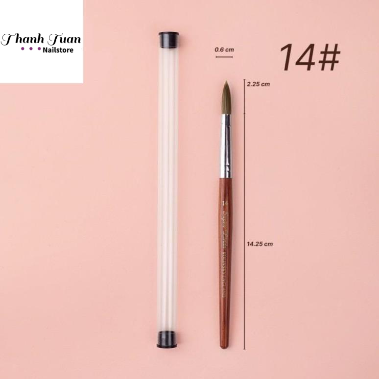 Cọ đắp bột Super Linda Kolinsky England chính hãng cao cấp số 12,14,16 lông chồn - Phụ kiện đồ nail