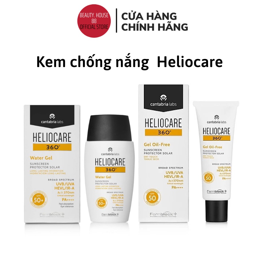 Kem chống nắng Heliocare 360 SPF 50 không dầu mỏng nhẹ không nhờn dính 50ml