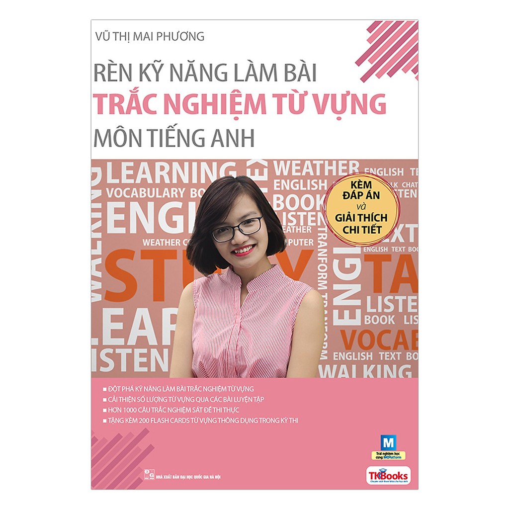 Sách - Rèn Kỹ Năng Làm Bài Trắc Nghiệm Từ Vựng Môn Tiếng Anh (Bộ Sách Cô Mai Phương)