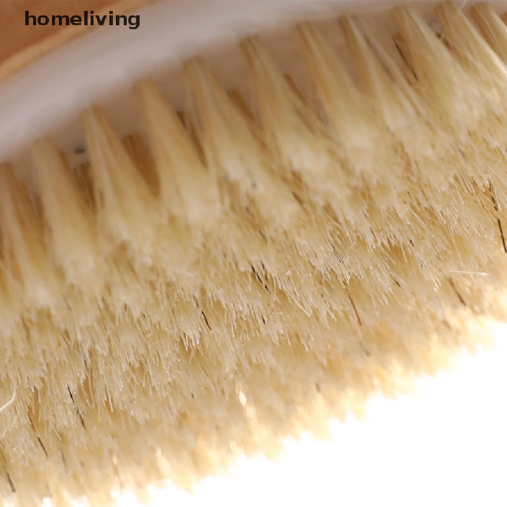 Bàn Chải Tắm Lông Ngựa Bằng Gỗ Massage Tẩy Tế Bào Chết Cơ Thể