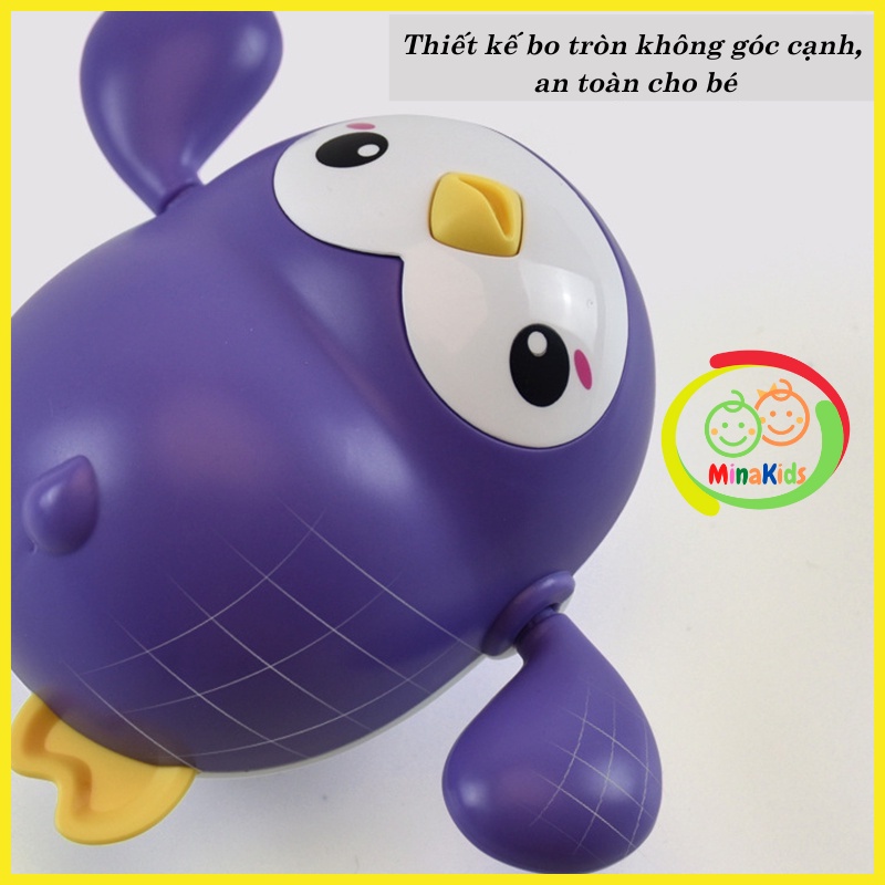 Thú Bơi Vặn Cót Đồ Chơi Bơi Trong Nước Thả Bồn Tắm Hình Chim Cánh Cụt Dễ Thương