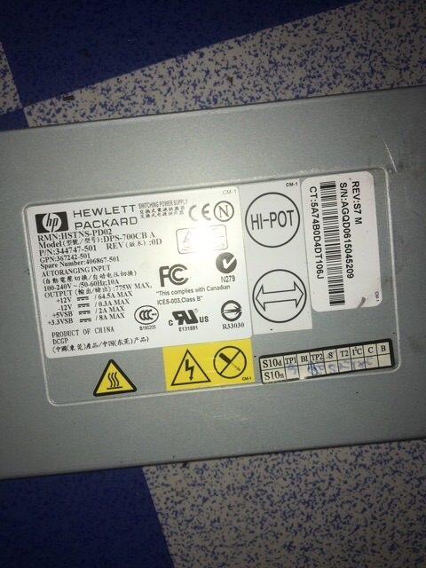 Nguồn server hp DPS700cb 12v 65A 800w đã mod tổ ong và kích hoạt sẵn