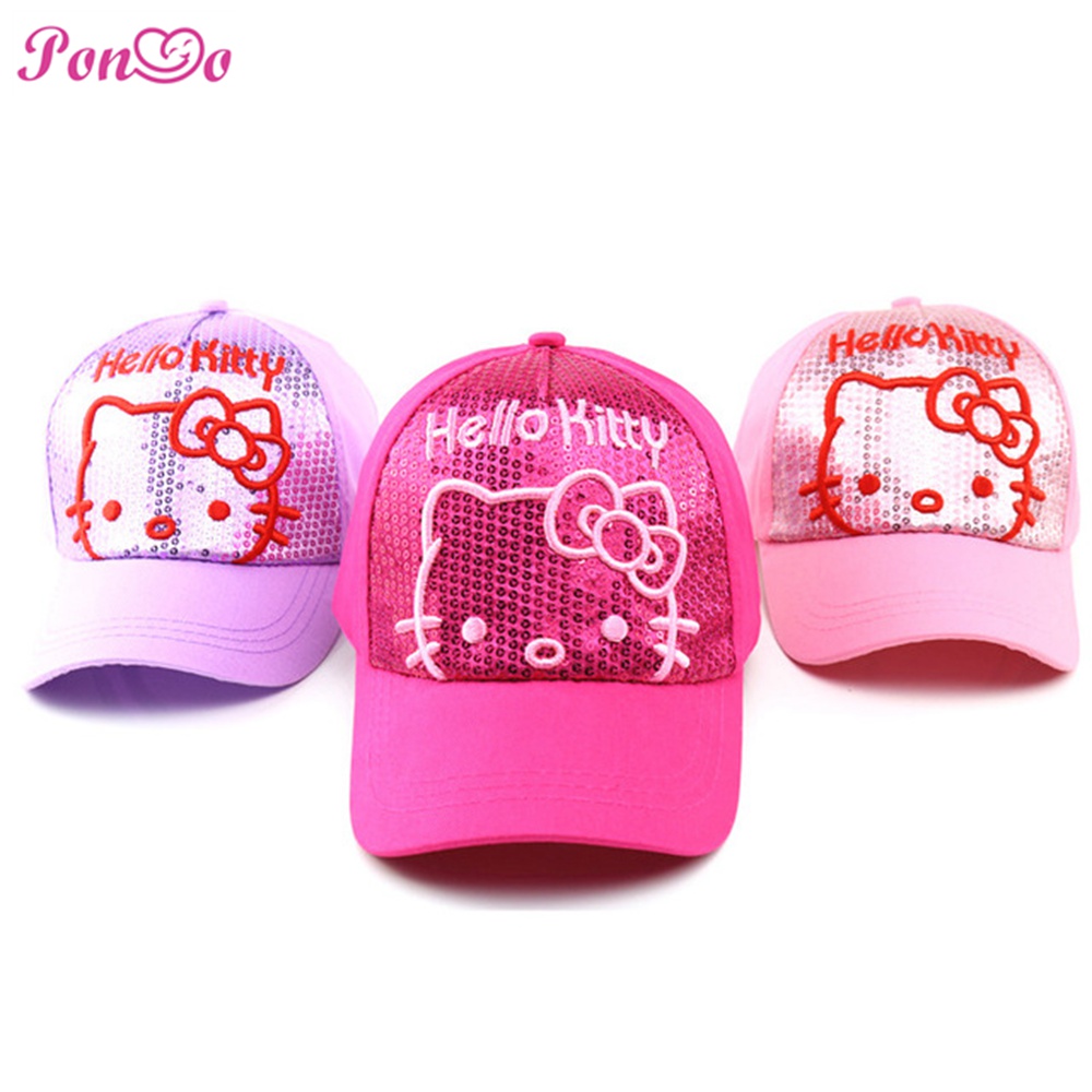 Mũ Lưỡi Trai Hello Kitty xinh xắn Cho Bé Gái Từ 2-8 Tuổi